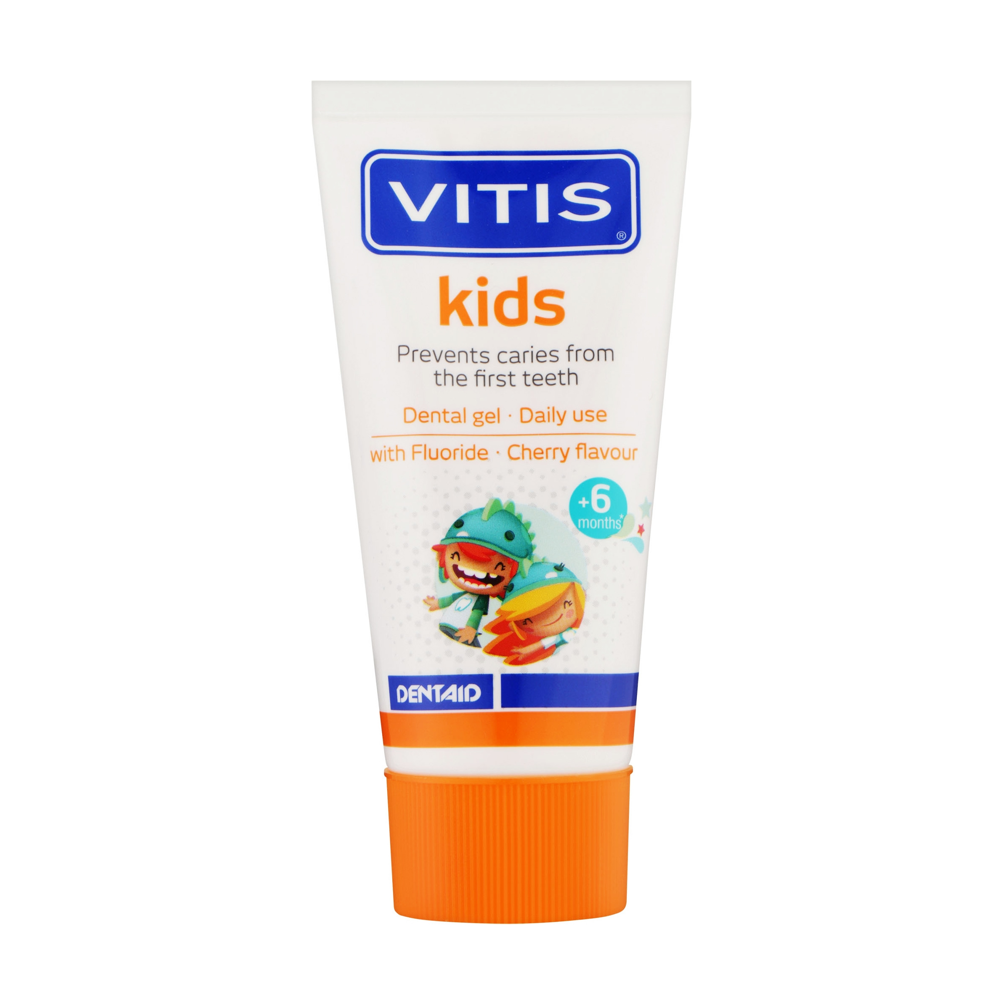 Уцінка! Дитяча зубна гель-паста Dentaid Vitis Kids Dental Gel зі смаком вишні, 50 мл